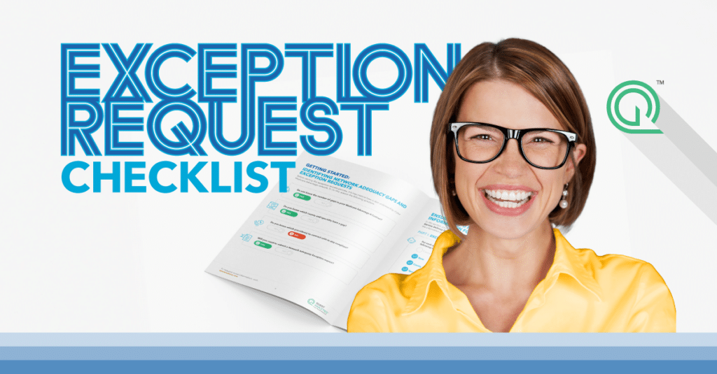 CMS Exception Request to Network Adequacy Criteria Checklist